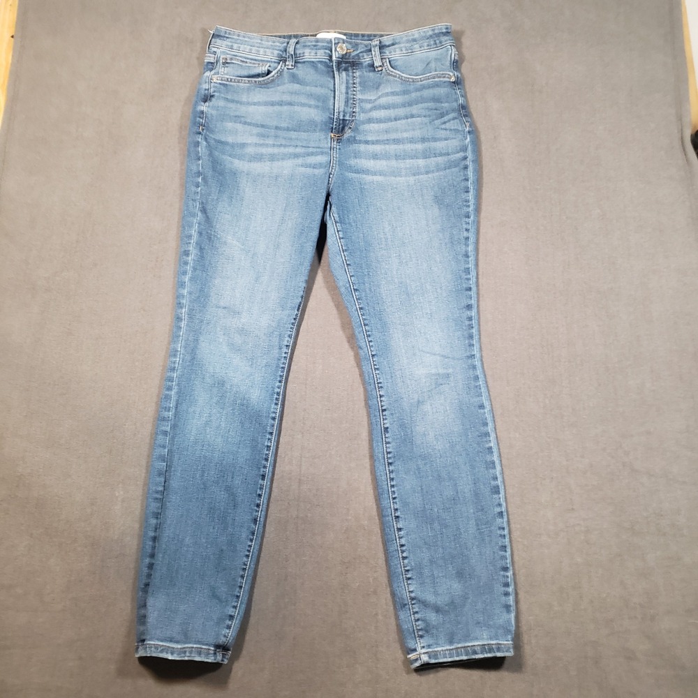 LC Lauren Conrad Skinny Jeans Womens 14 Blue‎ High Rise Stretch Denim
